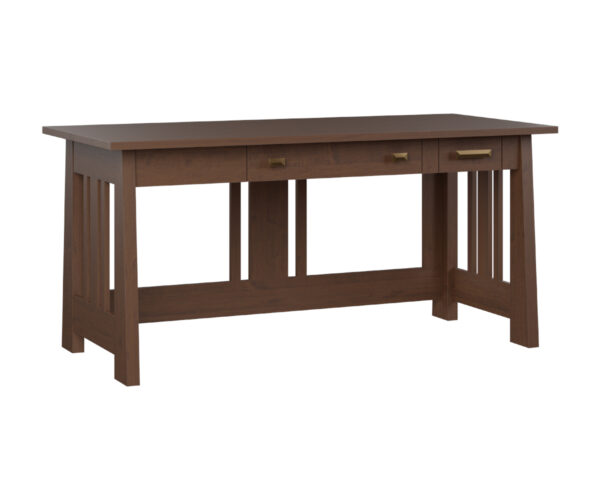 Freemont Mission Open Desk With Return Table And Hutch