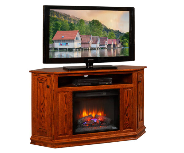 Corner TV Stand with 23" Electric Fireplace