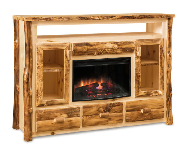 5½ ft TV Cabinet with Fireplace  & 3 Drawers